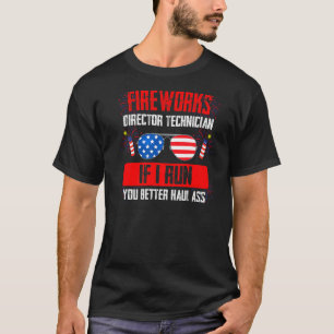 Technicus van de Directeur van het vuurwerk als ik T-shirt