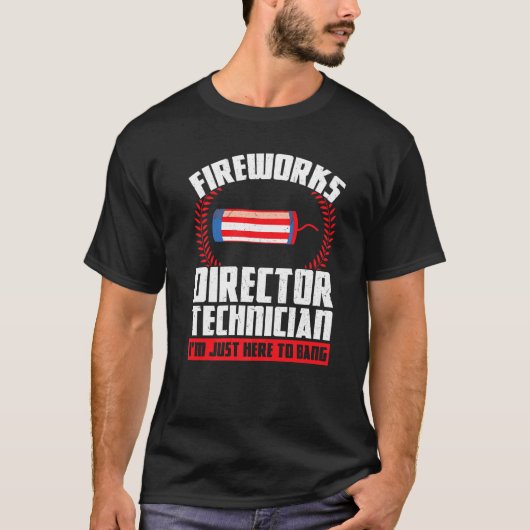 Technicus van de directeur van het vuurwerk ik ben t-shirt (Voorkant)