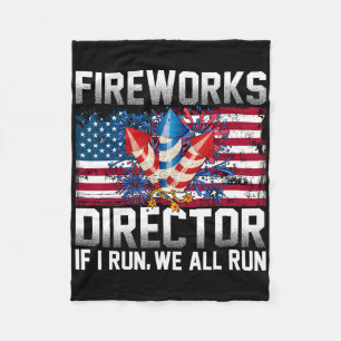 Technicus van de directeur van het vuurwerk ik voe fleece deken