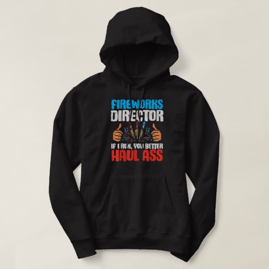 Technicus van de directeur van het vuurwerk ik voe hoodie (Design voorkant)