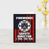 Technicus van de directeur van het vuurwerk ik voe kaart (Gele Bloem)