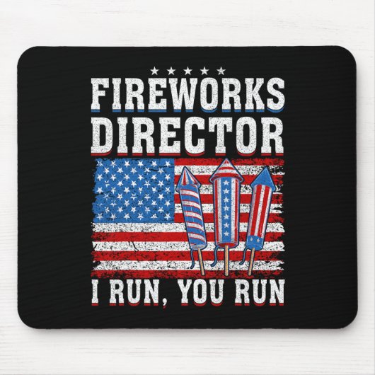Technicus van de directeur van het vuurwerk ik voe muismat (Voorkant)