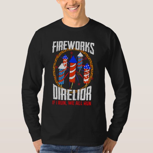 Technicus van de directeur van het vuurwerk ik voe t-shirt (Voorkant)