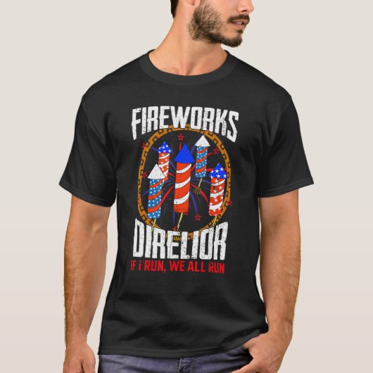 Technicus van de directeur van het vuurwerk ik voe t-shirt (Voorkant)