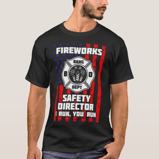 Technicus van de directeur van het vuurwerk ik voe t-shirt (Voorkant)