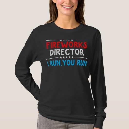 Technicus van de directeur van het vuurwerk ik voe t-shirt (Voorkant)