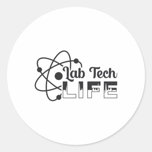 Technicus van de Laboratoriumwetenschappen van Lab Ronde Sticker (Voorkant)