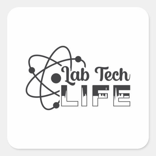Technicus van de Laboratoriumwetenschappen van Lab Vierkante Sticker (Voorkant)