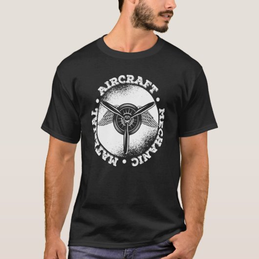 Technicus Vliegtuig T-shirt (Voorkant)