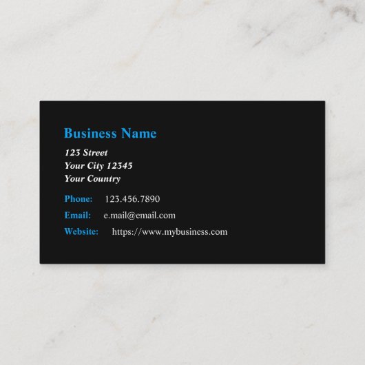 Technicus voor de gasinstallatieservice visitekaartje (Achterkant)