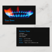 Technicus voor de gasinstallatieservice visitekaartje (Voorkant / Achterkant)