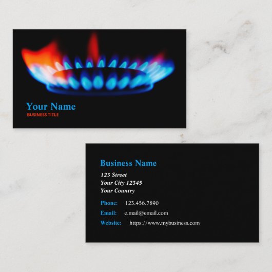 Technicus voor de gasinstallatieservice visitekaartje