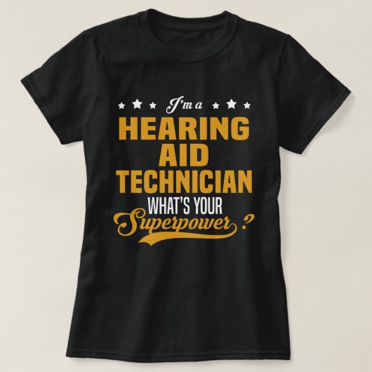 Technicus voor gehoorhulp t-shirt (Design voorkant)