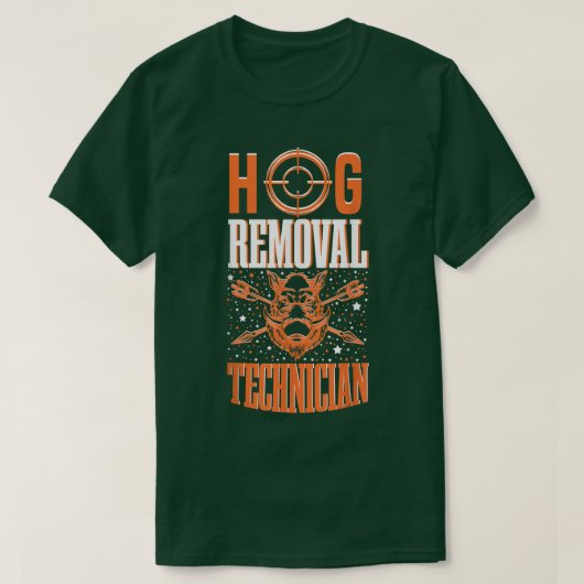 Technicus voor het verwijderen van varkens die op t-shirt (Design voorkant)