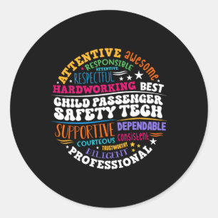 Technicus voor kinderveiligheid ronde sticker