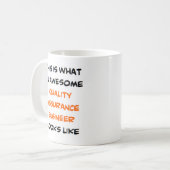 technicus voor kwaliteitsborging, geweldige koffiemok (Voorkant links)