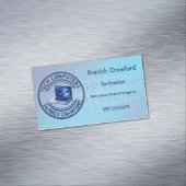 Technicus voor reparatie van computerservice of pc magnetisch visitekaartje (Voorbeeld)