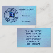 Technicus voor reparatie van computerservice of pc visitekaartje (Voorkant / Achterkant)