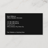 Technicus voor reparatie van kantoor visitekaartje (Achterkant)