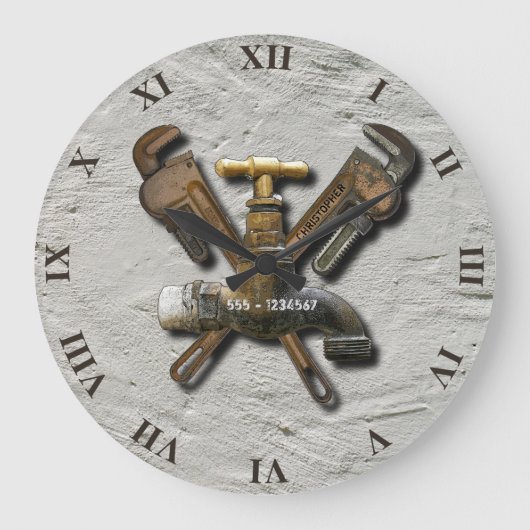 Technicus voor waterzuiveringsinstallatie grote klok (Voorkant)