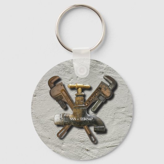 Technicus voor waterzuiveringsinstallatie sleutelhanger (Voorkant)