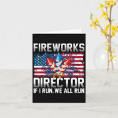 Technicus vuurwerkdirecteur I Run You Run 4 juli Kaart (Gele Bloem)
