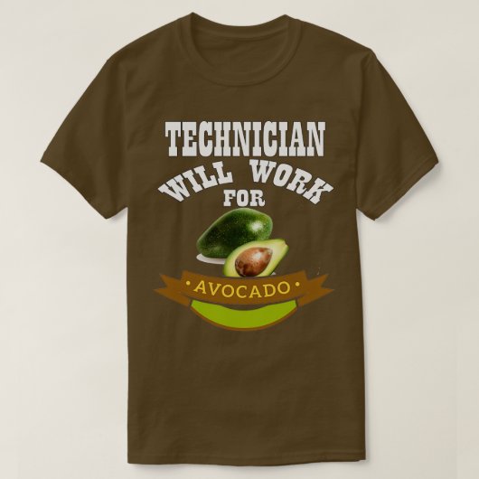 Technicus zal werken voor Avocado 2 T-shirt (Design voorkant)