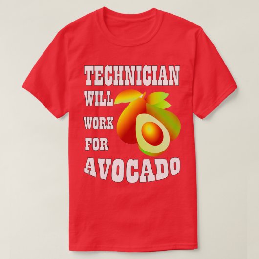 Technicus zal werken voor Avocado T-shirt (Design voorkant)