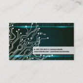 Techniek | Blauw Groene Lichten | Bekabeling  Visitekaartje (Achterkant)