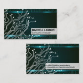 Techniek | Blauw Groene Lichten | Bekabeling  Visitekaartje (Voorkant / Achterkant)