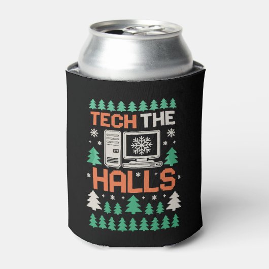 Techniek De Hallen Lelijke Computer Feestelijke Ke Blikjeskoeler (Blikje Voorkant)