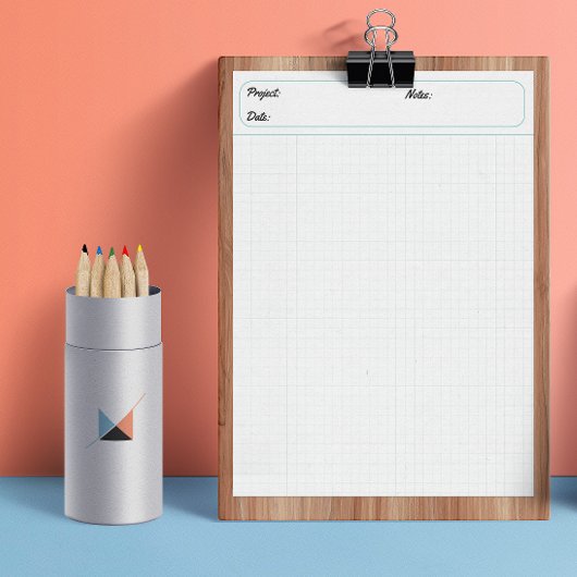 Techniek Grafiek Bladen Grid Paper 6mm Blauw Notitieblok