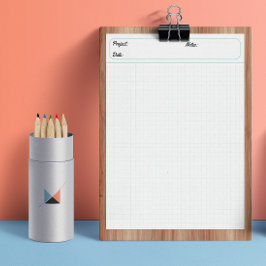 Techniek Grafiek Bladen Grid Paper 6mm Blauw Notitieblok