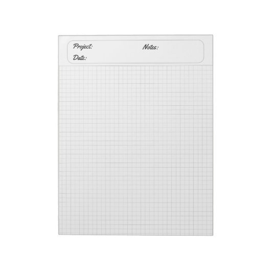 Techniek Grafiek Bladen Grid Paper 6mm Grijs Notitieblok (Linkerzijde)