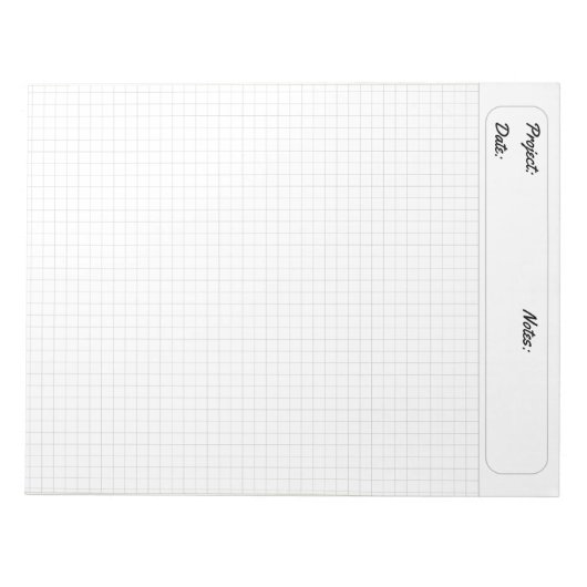 Techniek Grafiek Bladen Grid Paper 6mm Grijs Notitieblok (Voorkant)