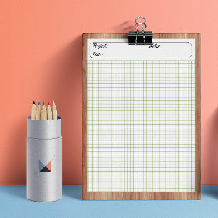 Techniek Grafiek Bladen Grid Paper 6mm Groen Notitieblok