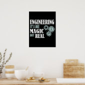 Techniek - het is als magisch maar echt poster (Keuken)
