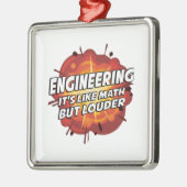 Techniek - het is als Wiskunde maar Louder Metalen Ornament (Links)