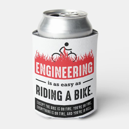 Techniek is eenvoudig als fietsen blikjeskoeler (Blikje Voorkant)