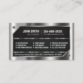 Techniek, Mechanisch, Metaal, Reparatie, Auto Visitekaartje (Achterkant)