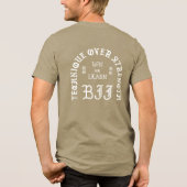 Techniek over Sterkte voor & achter (wit) Tri-Blend Shirt (Achterkant)