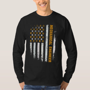 Techniek Tandwiel VS-vlag Werktuigbouwkundig inge T-shirt