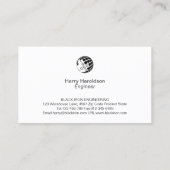 Techniek van de bekraste metaaltextuur visitekaartje (Achterkant)