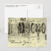 Techniek van Wheels door Leonardo da Vinci Briefkaart (Voorkant / Achterkant)