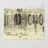 Techniek van Wheels door Leonardo da Vinci Briefkaart (Voorkant)