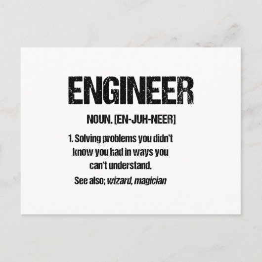 TECHNIEKER Zelfstandig naamwoord Grappige technisc Briefkaart (Voorkant)