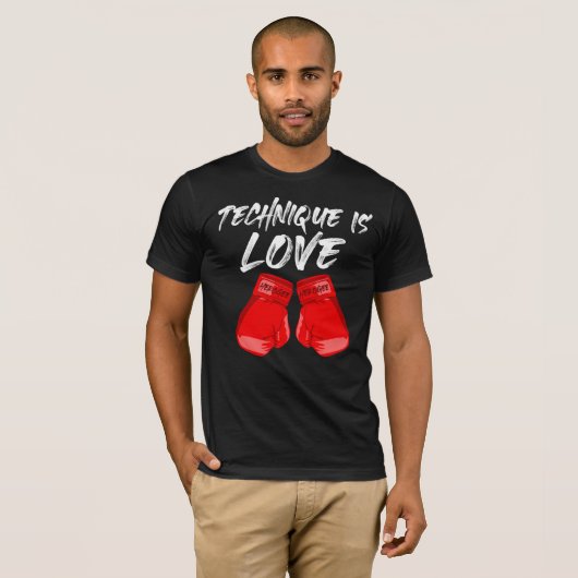 Technique is Love T-Shirt Black (Voorkant volledig)