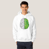 Technisch brein circuit printplaat logica computer hoodie (Voorkant volledig)