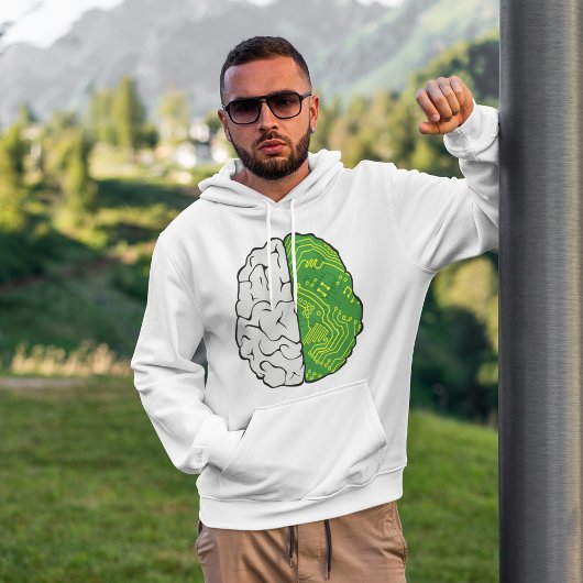 Technisch brein circuit printplaat logica computer hoodie