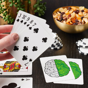 Technisch brein circuit printplaat logica computer pokerkaarten